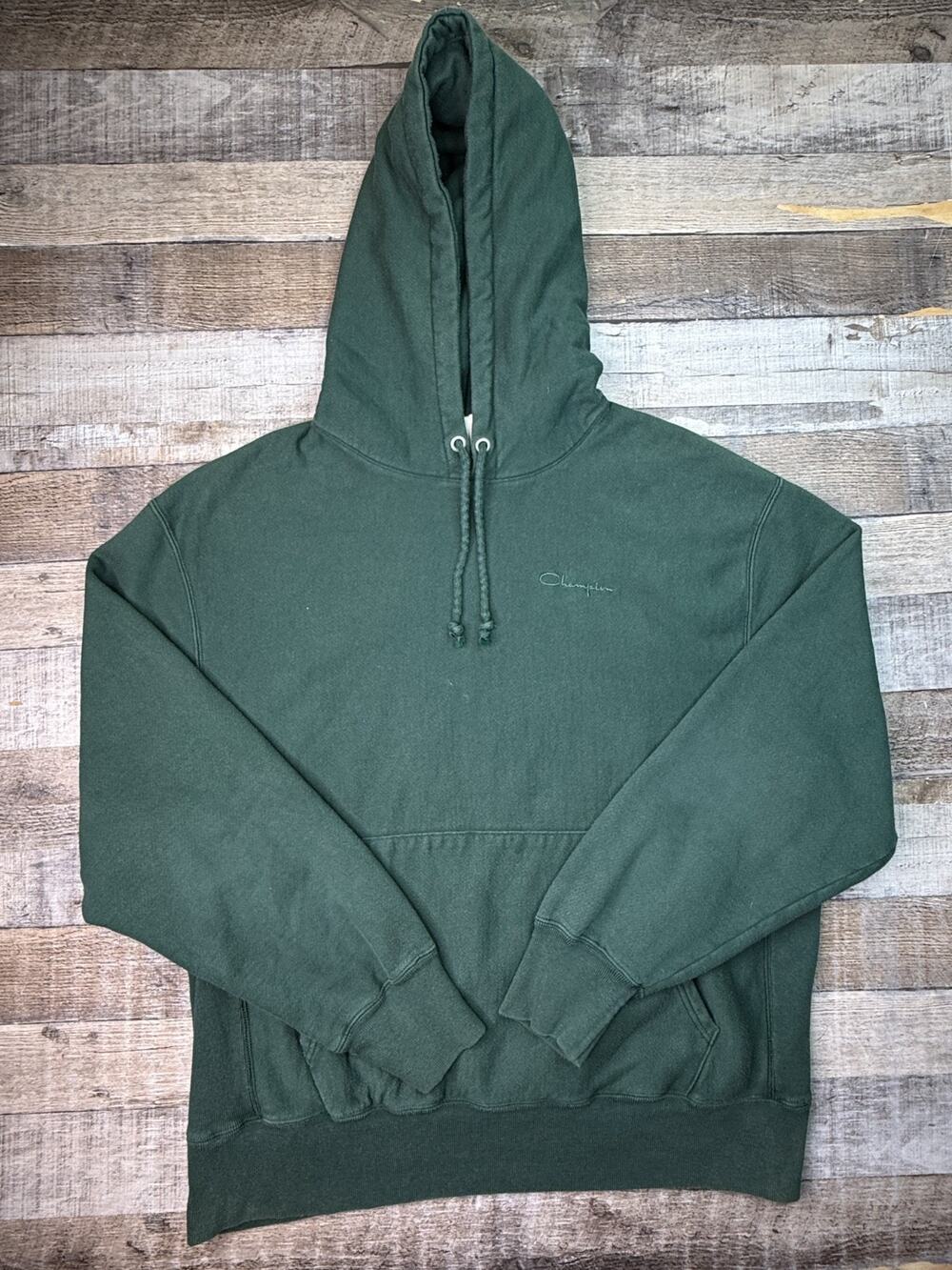 Champion Reverse Weave Warm Up Hoodie Sweatshirt Expansion Gusset Relaxed Mens M